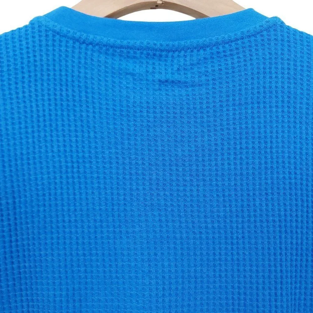 Simply Styled Pullover Top Boys Medium 10/12 Blue Long Sleeve Crew Neck Cotton
